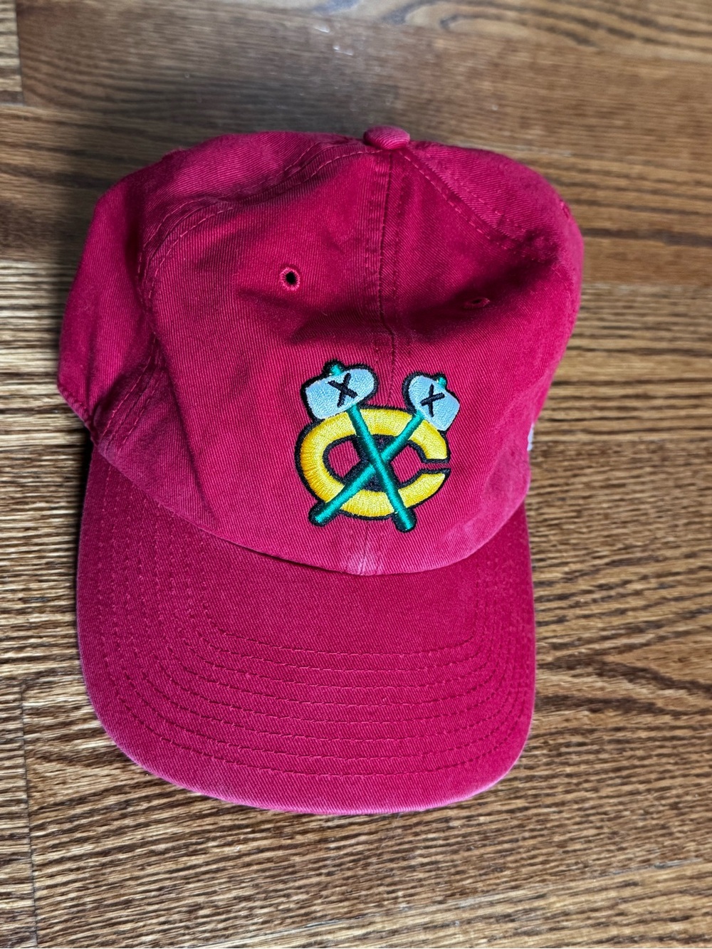 Chicago Blackhawks 47 Brand Hat Red Adjustable NHL Tomahawk Cap